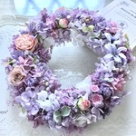  * Mauve× pink × Rose * wreath * リース　ギフト　プリザーブドフラワー　　