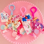 ［送料無料］レトロアニマル　ジャラジャラキーホルダー　プレゼント　ファンシーアニマル　ゆめかわいい　yumekawaii kawaii 原宿　ゆめかわ　うさぎ　ウサギ　くま　クマ　りぼん　ファンシー