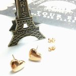 送料無料!!肌に優しいピアス♪Sweetハート☆ステンレス/金属アレルギ－対応