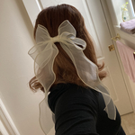 再販🎀ビッグリボン🎀オーガンジーホワイトリボンクリップ