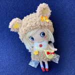 イーマリーちゃん　イアンヌちゃん　モフモフくま耳ラブリーコーデセット（ブラウン×ホワイト）