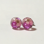 お花のピアス(レジン)