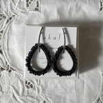 drop earring matt black ピアス　イヤリング