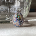 宇宙からきたタマゴ🦋🦕✨カンテラオパールのリング🐢🌈