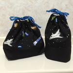 1点限り☆ロケット&シャトルな宇宙  お弁当袋＆コップ袋セット
