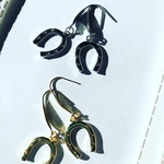 蹄鉄シンプルピアス イヤリング ゴールドorシルバー
