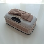 【再販】リボンウェットティッシュケース（ベージュ）