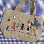 M様用　　カフェで一息♪刺繍トートバッグ