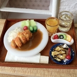 ミニチュア 今日の日替わりランチ　カツカレーセット