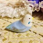 <限定>セキセイインココバルトブルー鳥オブジェ+麻呂鳥ポストカード等セット