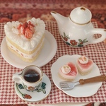 ミニチュア　フェイクスイーツ　ハートショートケーキ　セット