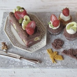 くま＊＊フルーツチョコレートケーキのセット＊＊