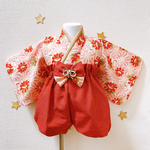 ハンドメイド✿ベビー袴＋お花のヘアバンド