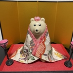 しろくま貯金箱  ひな祭り リバーシブル着物 & 花冠 