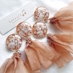 ふんわりタッセル＊peach