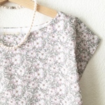 [即発送♪] Liberty : May morris フレンチスリーブブラウス(ペールピンク）