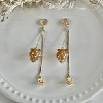 15ドライフラワーアクセサリー　ゆらゆらいちごピアス