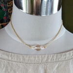 【 4WAY 精麻 ネックレス / ブレスレット / アンクレット ＊ 水晶 】 着物 和装 に＊ お守り 大粒 天然石 クリスタル ＊ 御守り ヘンプ アクセサリー クリア 透明 チョーカー 野州麻
