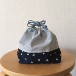 再販 星柄のお弁当袋（+ストライプ