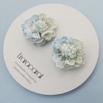 minne10th anniversary sale】-pastel-レースフラワーイヤリング