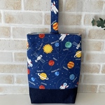 男の子　上履き入れ　宇宙　ブルー
