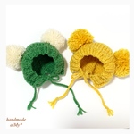 【受注製作】色が選べるボンボンお耳のニット帽