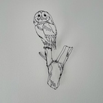 【冬の森祭り🌲1/22(土) 22:00販売】 ワイヤーアート・（枝鳥）モリフクロウ