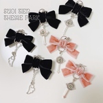 【P-34】ベルベットリボン ピアス ロリータ