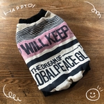 犬服＊ハンドメイド　タンクトップ　アメリカン柄　ピンク　