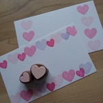 バレンタインにも💕ハートの消しゴムはんこ　2個セット