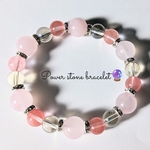 残り1点今なら半額以下!幸運🌸桜色ローズクォーツ🌹チェリークォーツ🍒シャンパンオーラ水晶🥂パワーストーンブレスレット再販