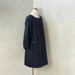 ブラックウォッチ　後ろボタンのかっぽう着　　着丈95