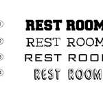 REST ROOM 選べる！室名ステッカー 