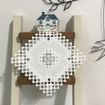 【cocoa_po***さま専用ページ】　　　　　　　　　ハーダンガー刺繍のミニマット(ホワイト)