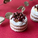 ミニチュア　アメリカンチェリーのネイキッドケーキ