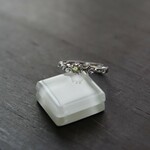 デマントイドガーネット　6爪CZマーキスレースリング　SILVER925