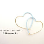 HEART hoop pierce　(パステルブルー)
