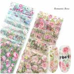 アートホイル　ネイルホイル　10枚　カントリーローズ　花柄　薔薇　小花　バラ　ネイル