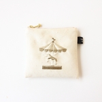 受注制作　1月新作〈10㎝ファスナー〉メリーゴーランド刺繍ポーチ