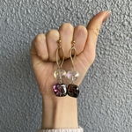 ピンクオーロラゴールドピアス