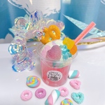 レインボーアイスのピンクホワイトソーダ💕🌈