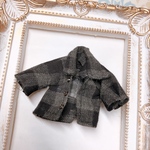 ふわふわの肌触り🖤ブラックチェックシャツオビツ11ねんどろいどどーる兼用