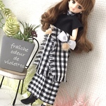 22cm ドールサイズ アウトフィット リカちゃん服 ドール服 4点