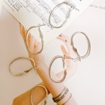 【再入荷】 【シルバー】（6個入り)　オーバル　フープ　ピアス　U字型　アクセサリーパーツ　ハンドメイド　DIY