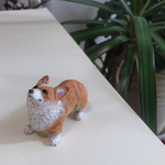 コーギー犬の彫刻　　　　　　　　　【コーギー】【彫刻】【木彫り】