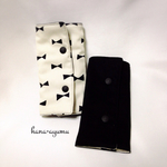 抱っこ紐よだれカバー◆北欧リボン×ブラック