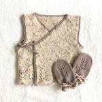 ベビーベスト＆ミトン　ピンク系