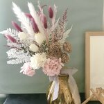 haaam25さま専用　木苺ピンク＆さくらピンクのスワッグM（花束/ブーケ）＆セットブートニア　
