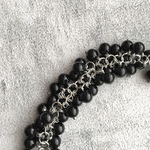 10cm　ブラックアクリルビーズのつぶつぶチェーン 