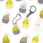 オカメインコ：記名ができるアクリルキーホルダー
